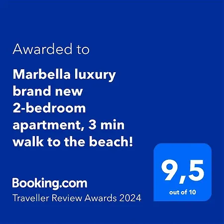 Luxury Brand New 2-bedroom Apartment, 3 Min Walk To The Beach! 아파트 마르베야